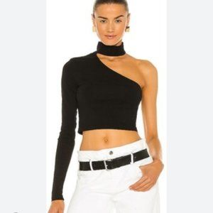 Black one sleeve top